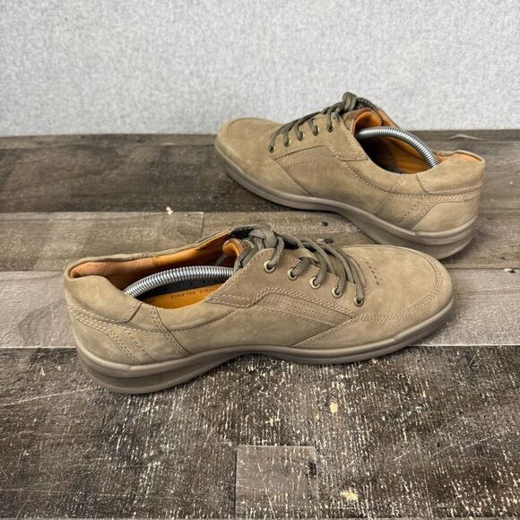 Ecco Shock Point Mens 44 US 10-10.5 Oiled Leather Remote Lace Work Shoes Brown main image 4